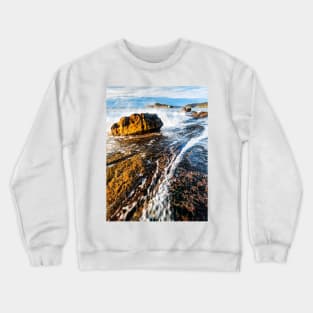 Impact on the rocks at Umina Crewneck Sweatshirt